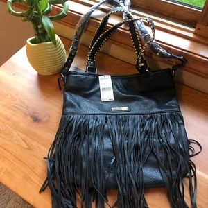 Black Steve Madden Fringe Handbag